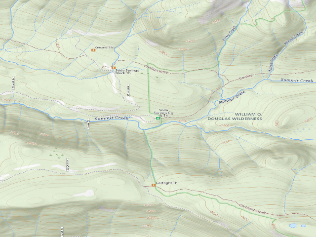 USGS topographic map of Soda Springs Cg & Th