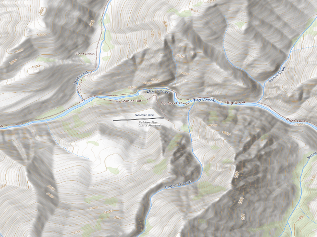 USGS topographic map of Soldier Bar Airfield