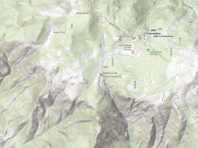 USGS topographic map of Soldier Creek Campground