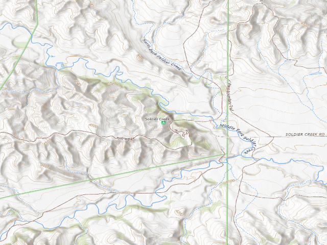 USGS topographic map of Soldier Creek