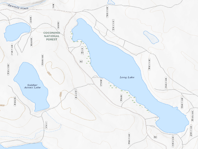 USGS topographic map of Soldier / Long Lakes