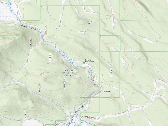USGS topographic map of Soldier Meadows