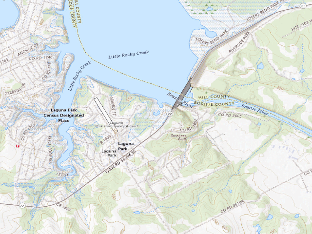 USGS topographic map of Soldiers Bluff Park