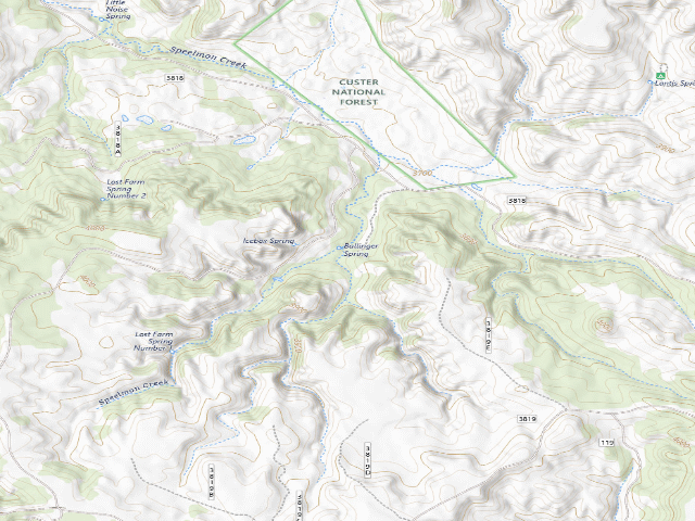 USGS topographic map of South 3819E Road