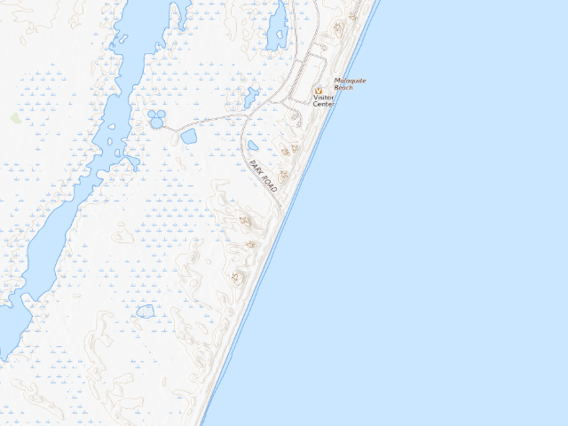USGS topographic map of South Beach Mile 0-5 (Padre Island National Seashore)