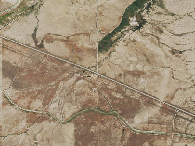 Aerial image of South Bighorn/Red Wall Backcountry Byway