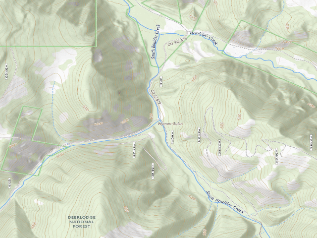 USGS topographic map of South Boulder Creek-001