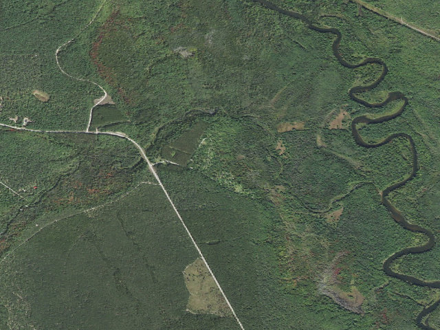 Aerial image of South Branch Trail Campground