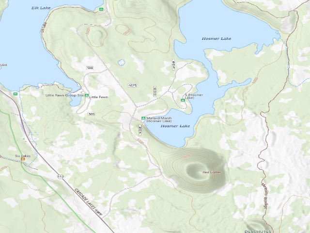 USGS topographic map of South Campground