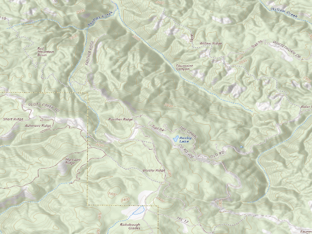 USGS topographic map of South Cow Mountain Ohv Management Area
