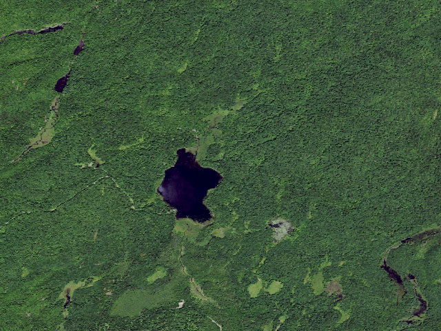 Aerial image of South Creek Lake Campsite (Aldrich Pond Wild Forest)