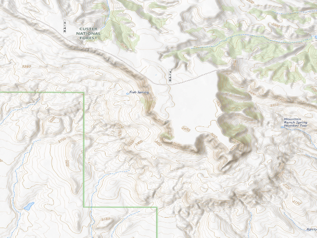 USGS topographic map of  South Divide Rd
