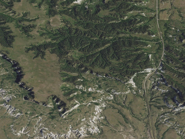 Aerial image of South Divide Rd