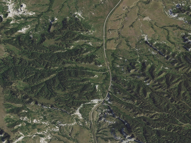 Aerial image of South Divide Rd