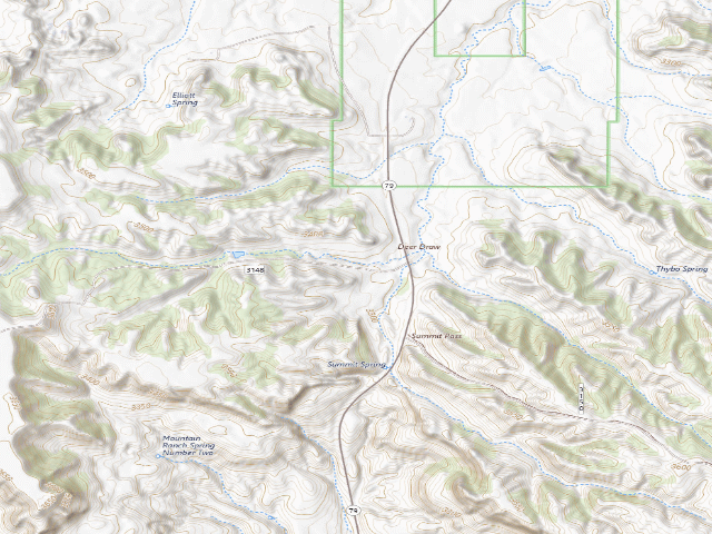 USGS topographic map of South Divide Rd