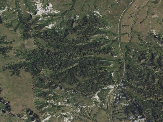 Aerial image of South Divide Rd