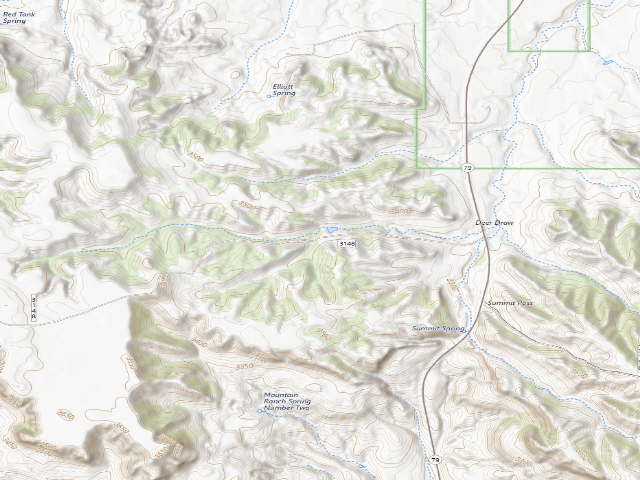 USGS topographic map of South Divide Rd