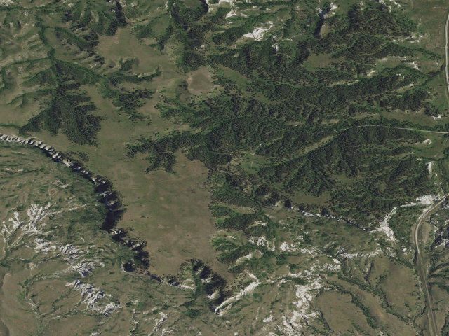 Aerial image of South End Divide Rd