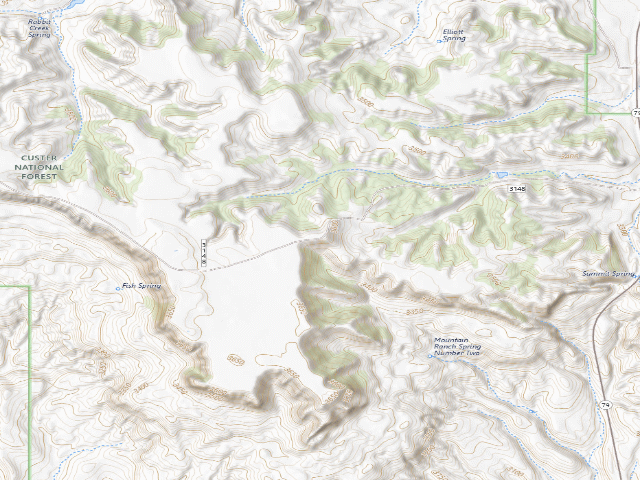 USGS topographic map of South End Divide Rd