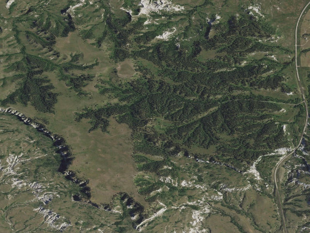 Aerial image of South End Divie Rd