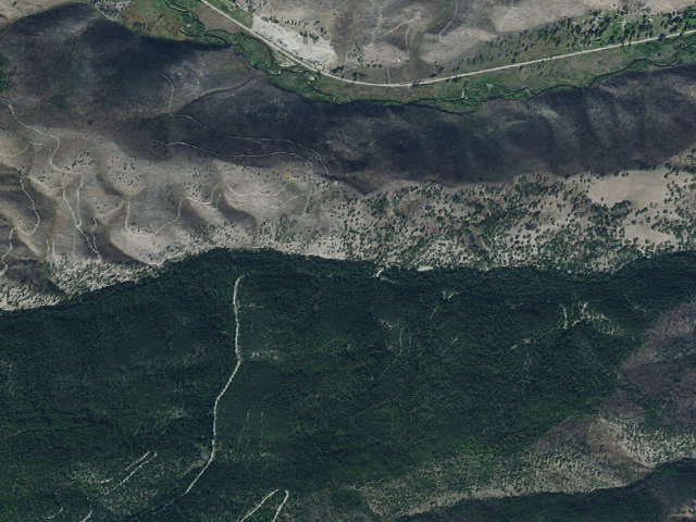 Aerial image of South Fk Lolo Creek 4328