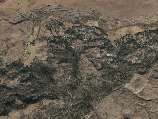 Aerial image of South Fork Campground