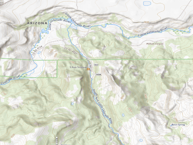 USGS topographic map of South Fork Campground