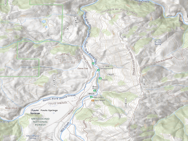 USGS topographic map of South Fork Campground