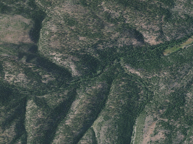 Aerial image of South Fork Campground
