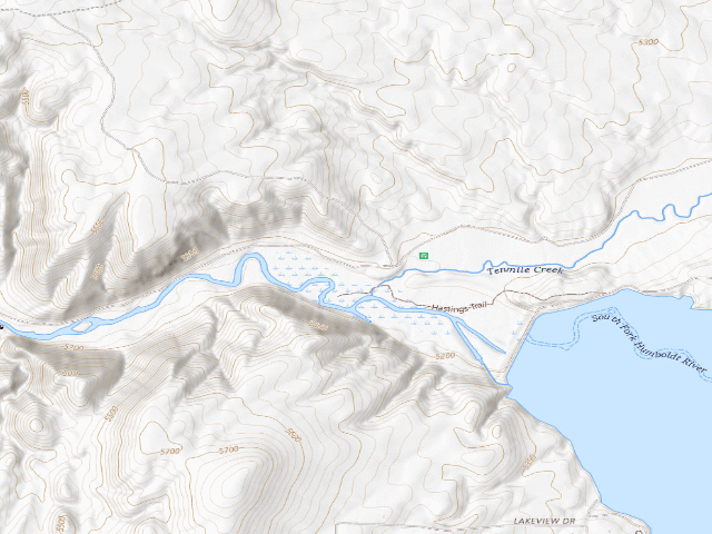 USGS topographic map of South Fork Canyon Special Recreation Management  Area