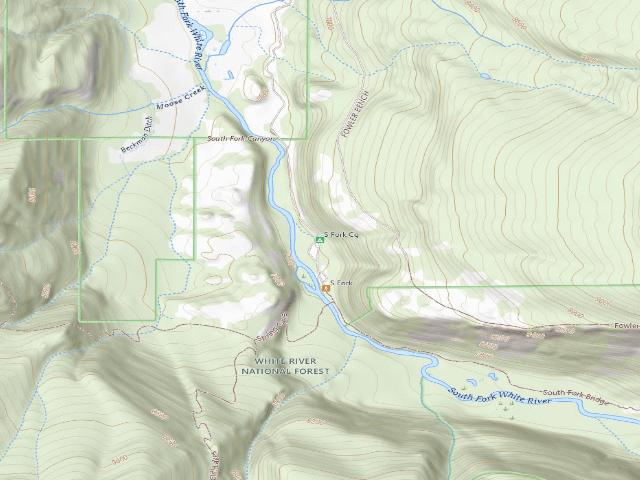USGS topographic map of South Fork Cg