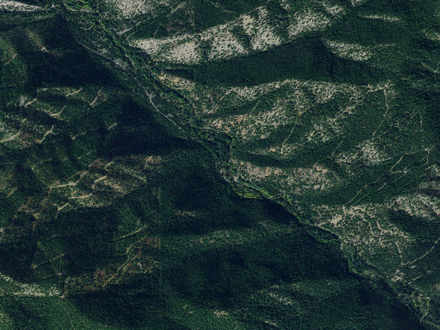 Aerial image of South Fork Fish Creek