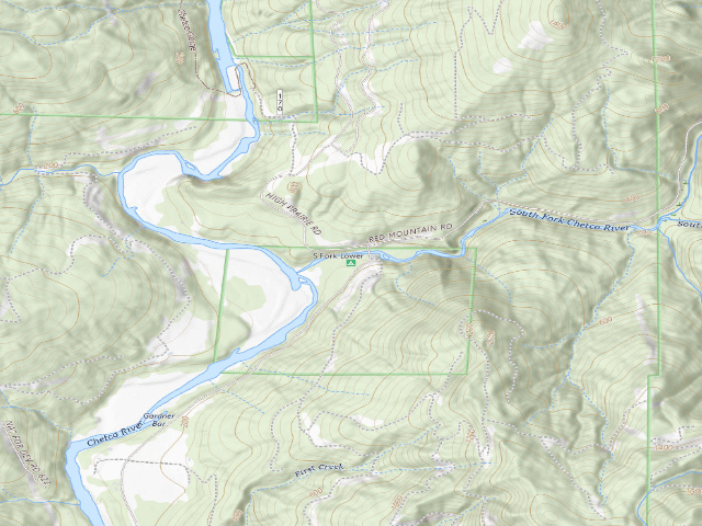 USGS topographic map of South Fork Lower
