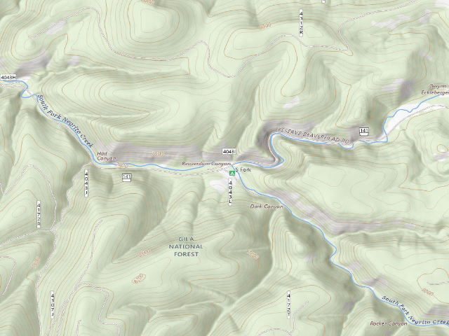 USGS topographic map of South Fork Negrito Campground