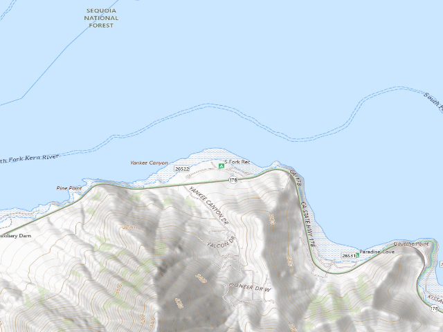 USGS topographic map of South Fork Rec