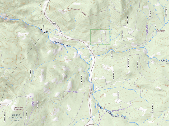 USGS topographic map of South Fork Tamarack
