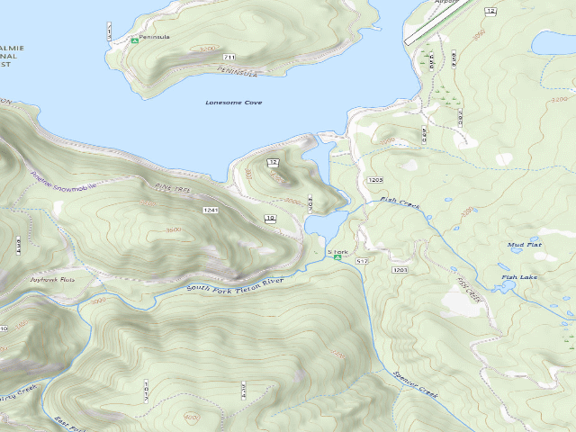 USGS topographic map of South Fork Tieton (Jayhawk Flats)