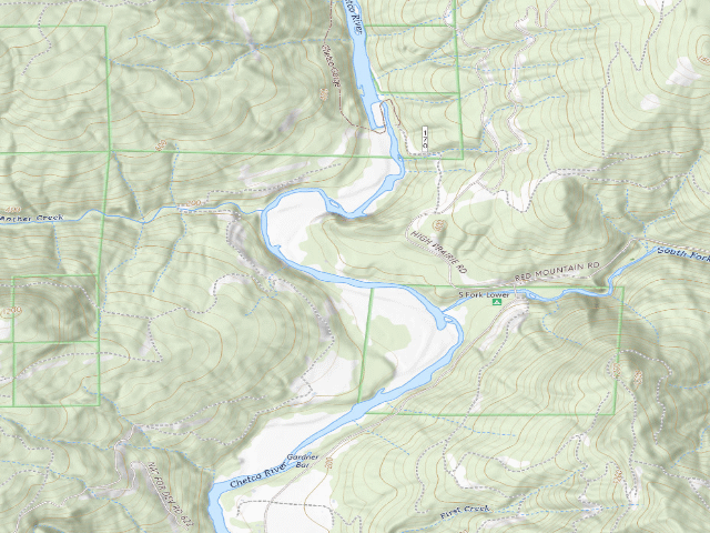 USGS topographic map of South Fork Upper