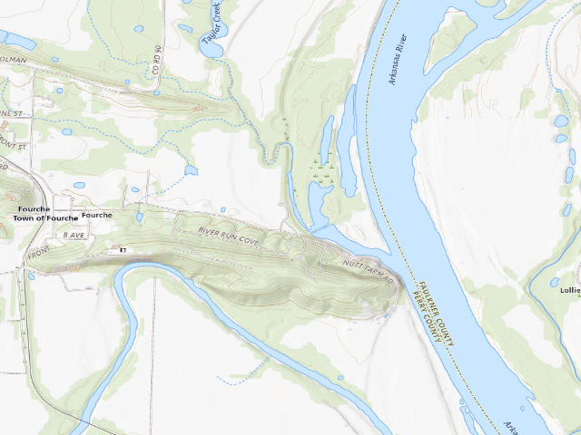 USGS topographic map of South Fourche Recreation Camping Area