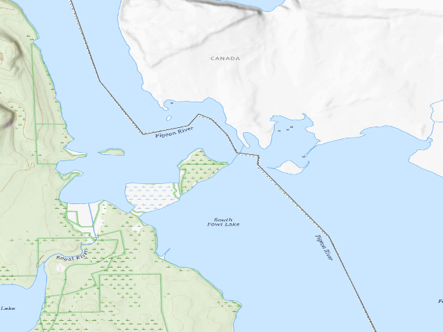 USGS topographic map of South Fowl Lake Site 1