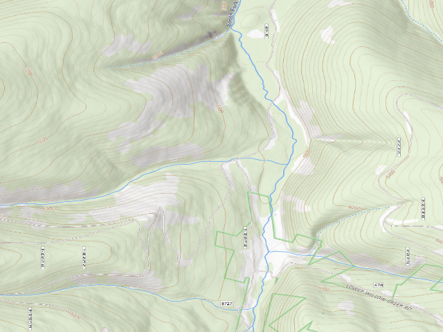 USGS topographic map of South Frk Lower Willow Creek-001