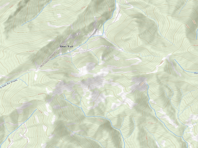 USGS topographic map of South Huckleberry Mountains