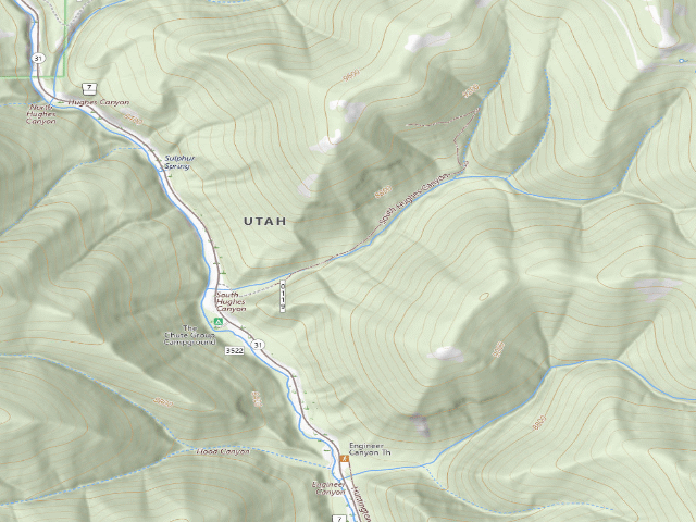 USGS topographic map of South Hughes Group Campground