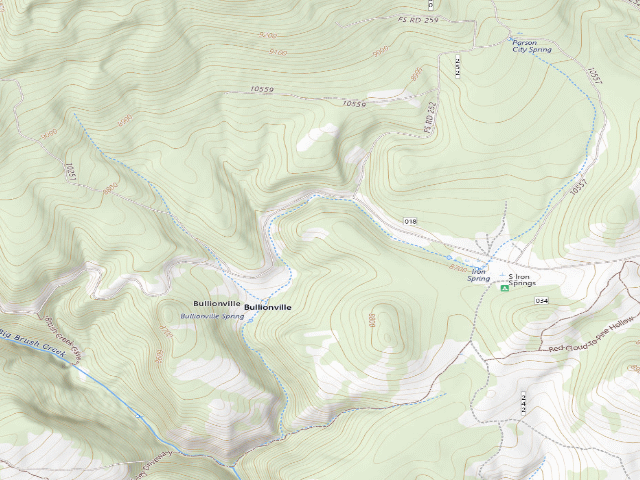 USGS topographic map of South Iron Springs Group Campground