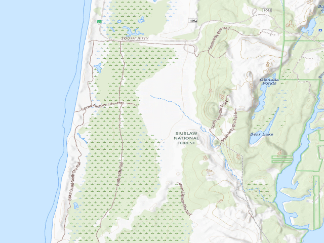 USGS topographic map of South Jetty Sand Camping site 12