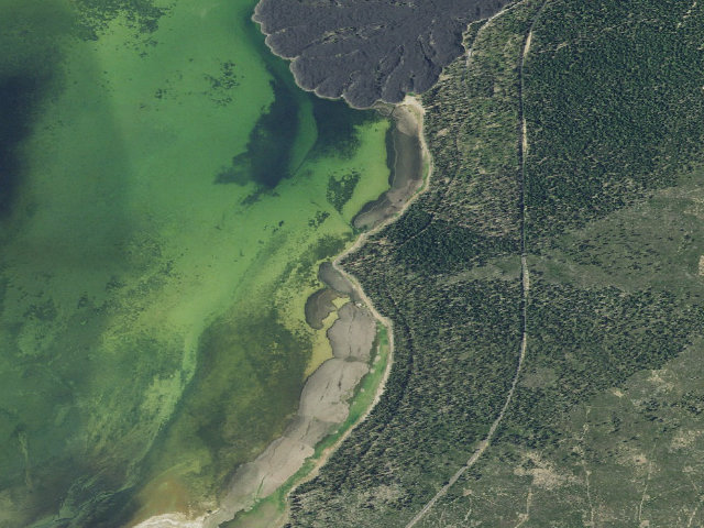 Aerial image of South Lava Flow