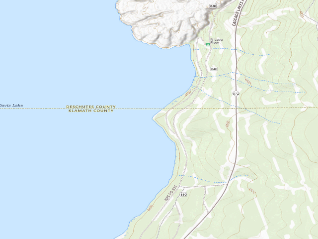 USGS topographic map of South Lava Flow