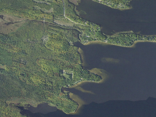 Aerial image of South Manistique Lake State Forest Campground