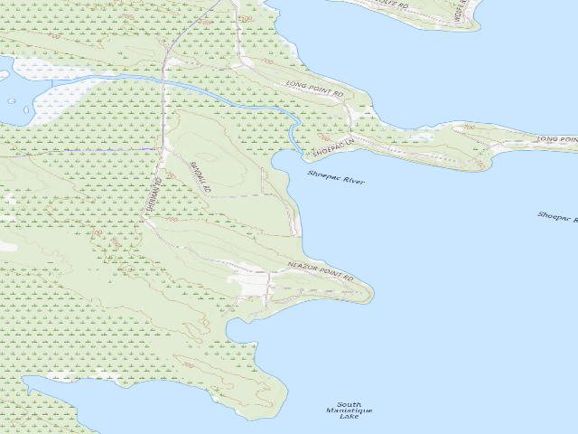 USGS topographic map of South Manistique Lake State Forest Campground