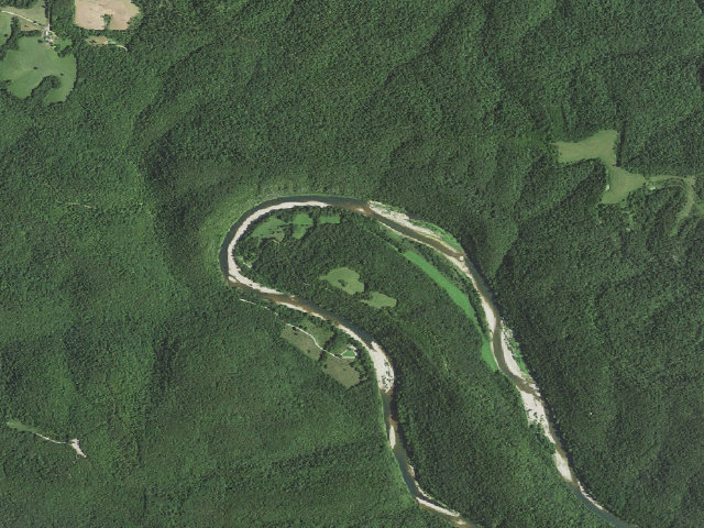 Aerial image of South Maumee (Buffalo National River, Middle District)
